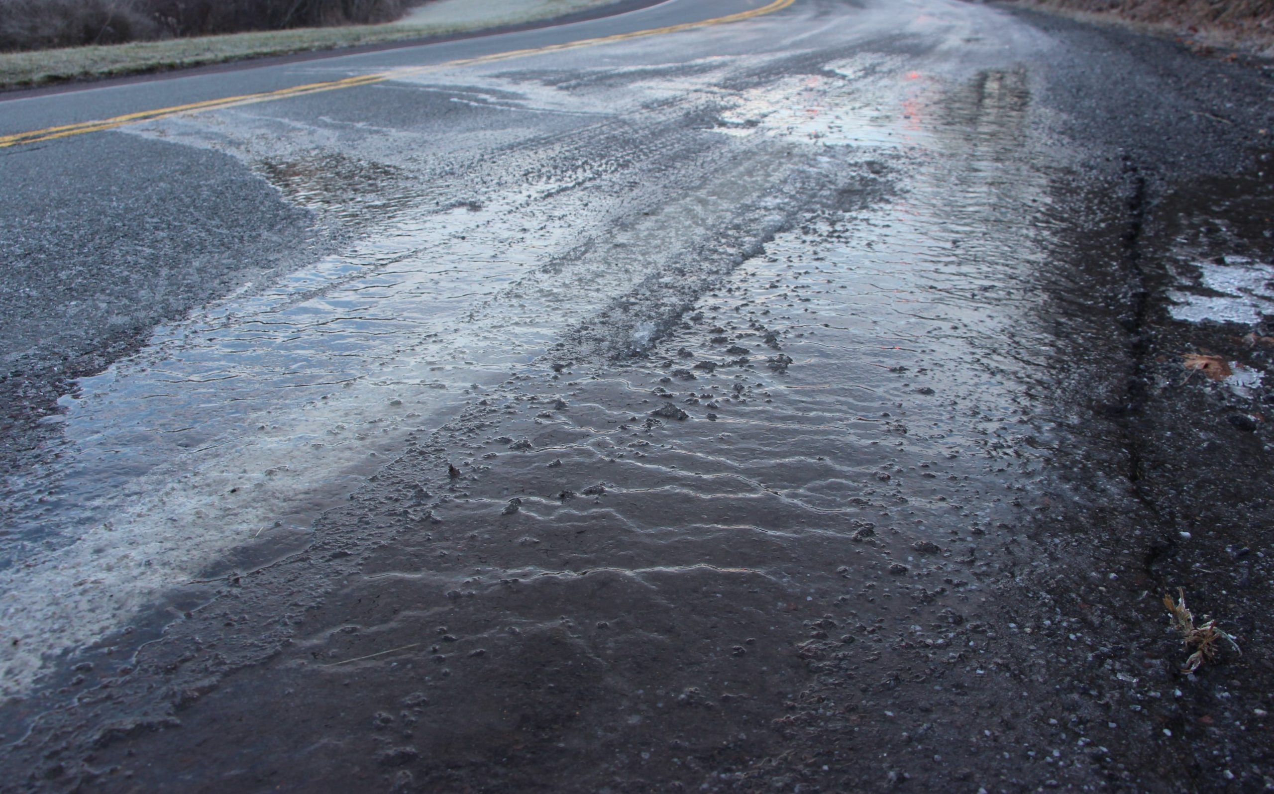 Black Ice on Asphalt