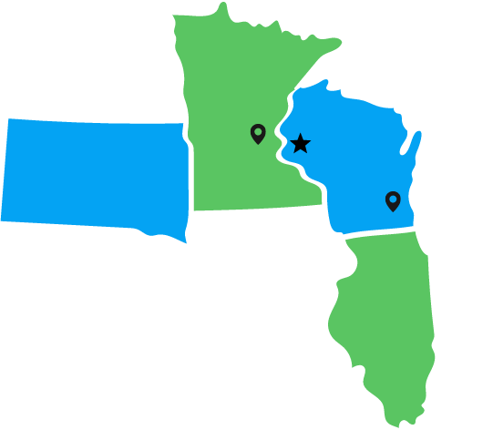 Areas Winnesota Multi-Temp Delivery & Storage Serves